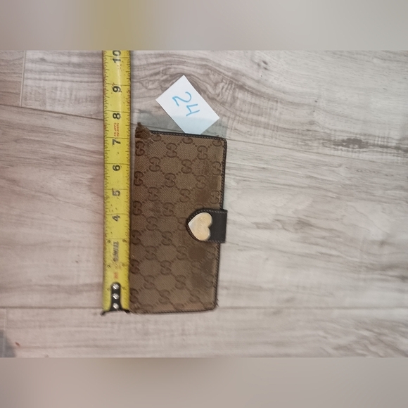 Auth GUCCI GG Canvas & Leather Brown Bifold Long Wallet Purse Women's - Picture 16 of 16